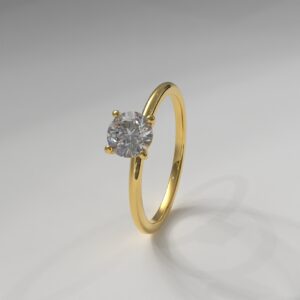 Solitaire Round Ring